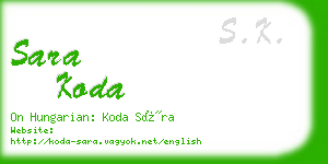 sara koda business card